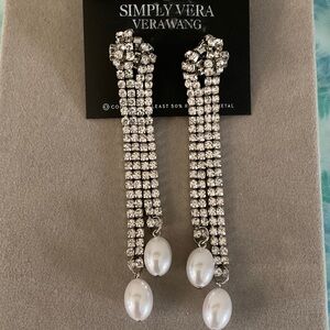 Simply Vera Vera Wang Rhinestone and Pearl Earrings